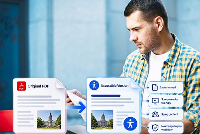 An original PDF alongside its accessible version